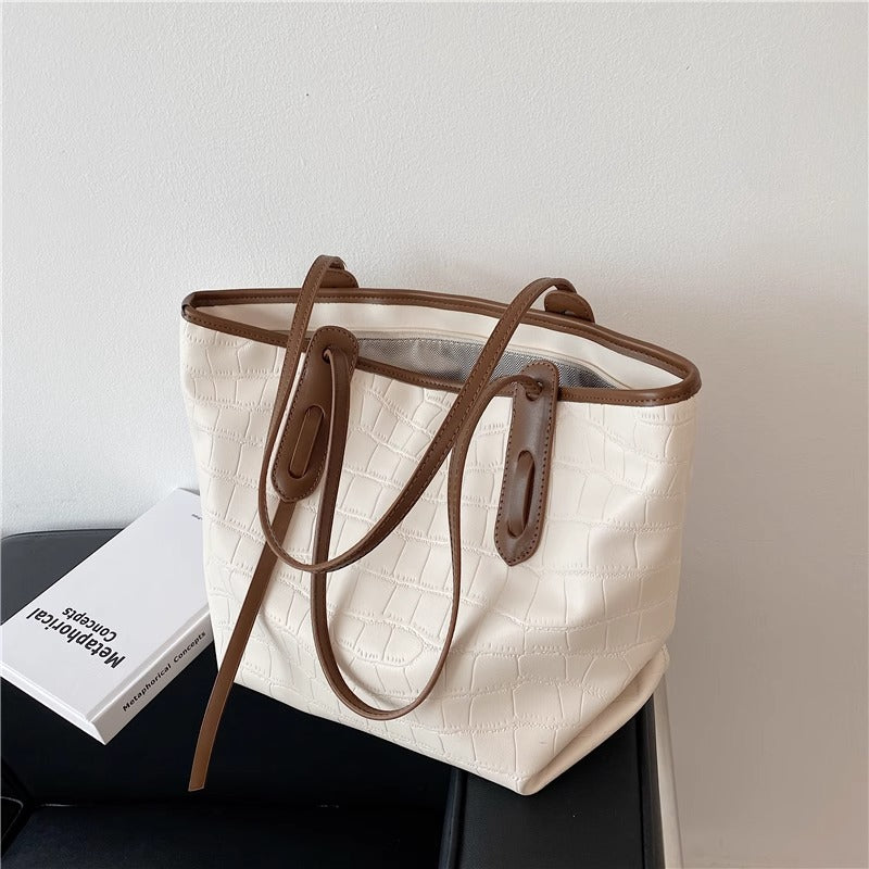 Modern Crocodile-Embossed Tote Bag Stornfield