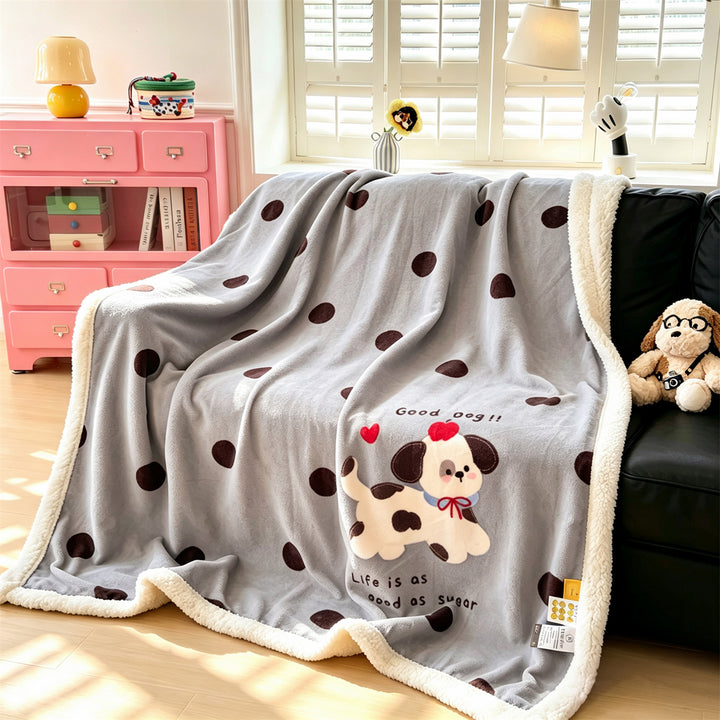 Cozy Cartoon Animal Blanket
