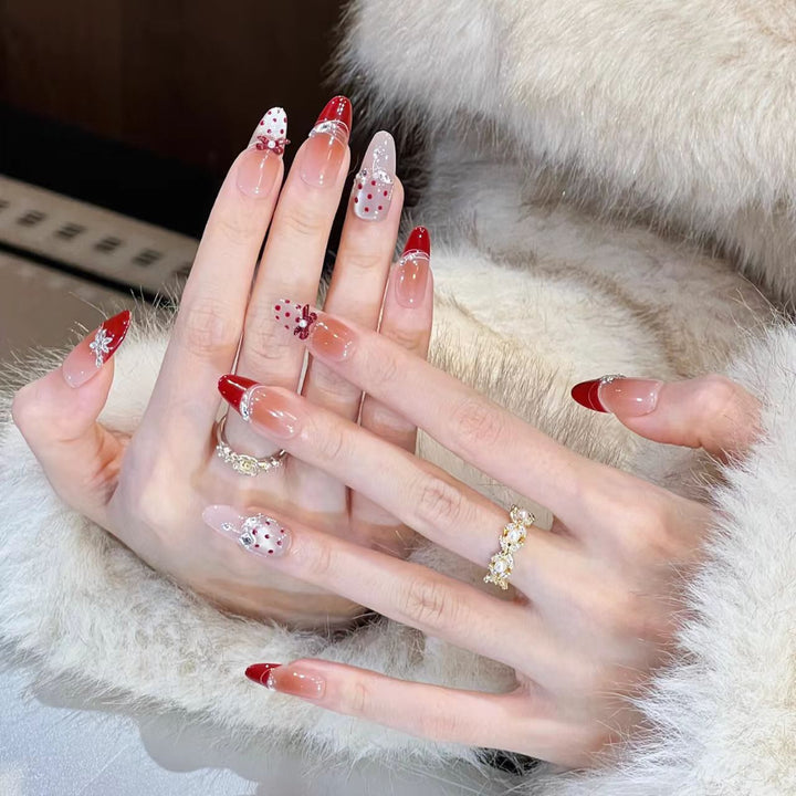 Decorative Press-On Nail Set with Unique Patterns Stornfield