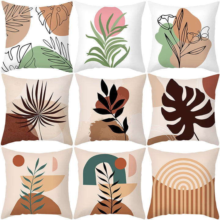 Botanical Minimalist Cotton Throw Pillow Cover