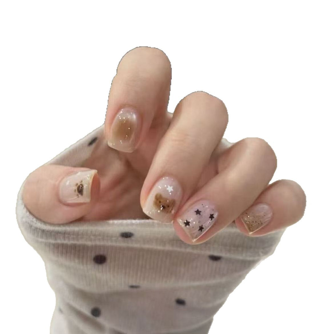 Celestial-Themed Press-On Nail Art Stornfield