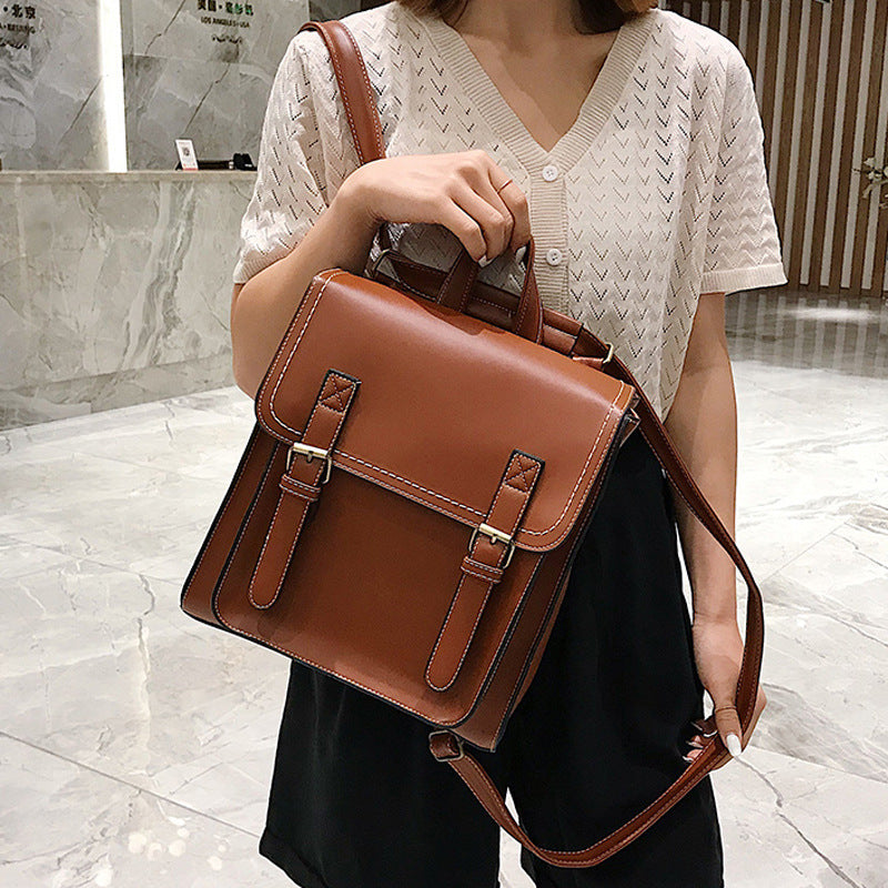 Structured Leather Backpack