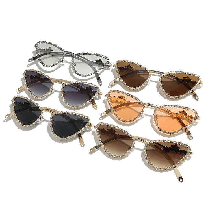 Glamorous Cat-Eye Sunglasses with Crystal Accents Stornfield