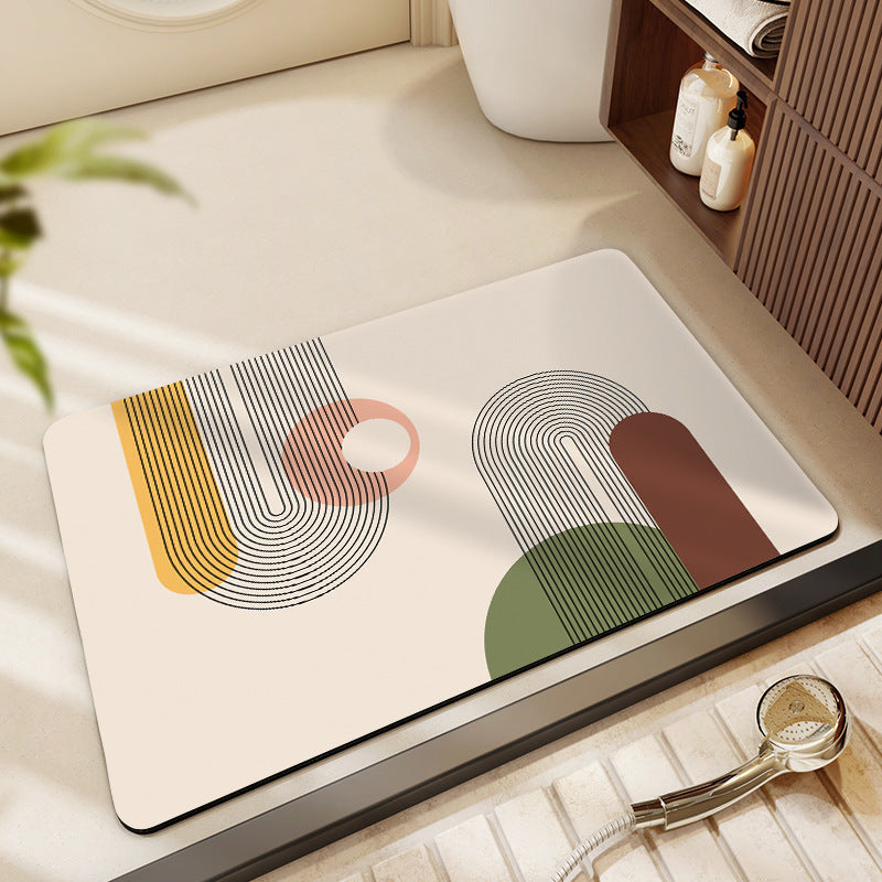 Geometric Patterned Anti-Fatigue Bath Mat Stornfield