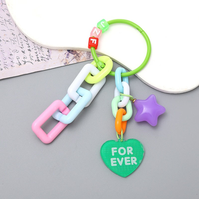Playful keychain with colorful plastic chains Stornfield