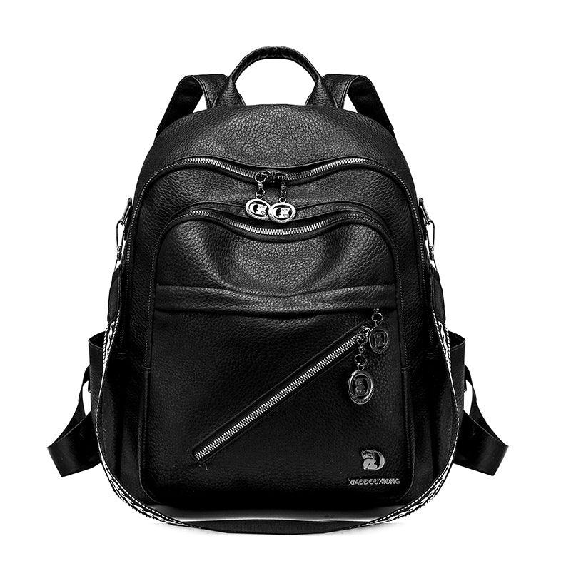 Multi-Compartment Stylish Leather Backpack Stornfield