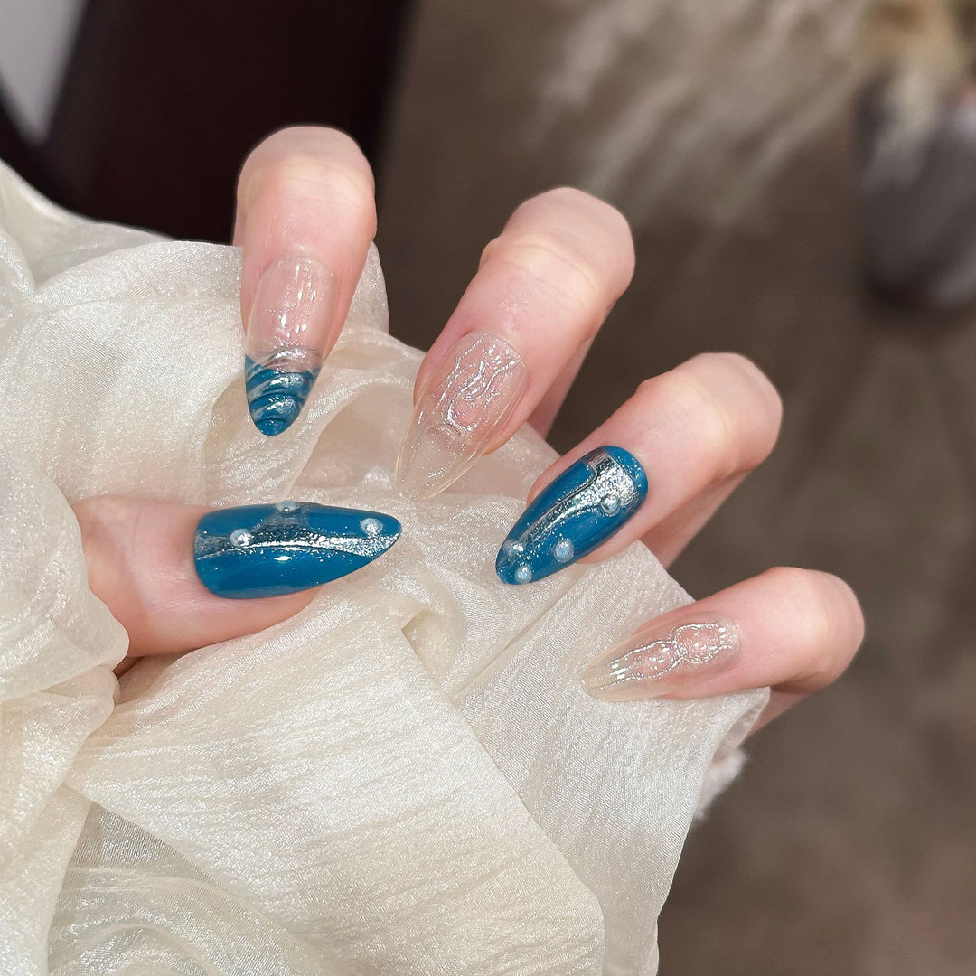 Artistic Metallic Press-On Nails