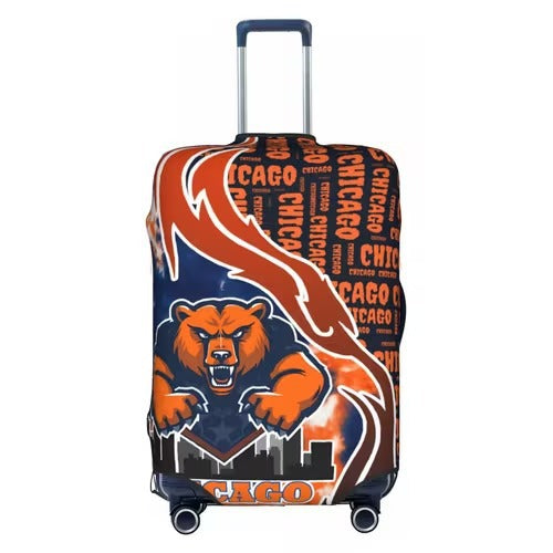Unisex nan elastic luggage cover with football argyle pattern, tear-resistant stretch cover for trolley with handle and wheel openings Stornfield