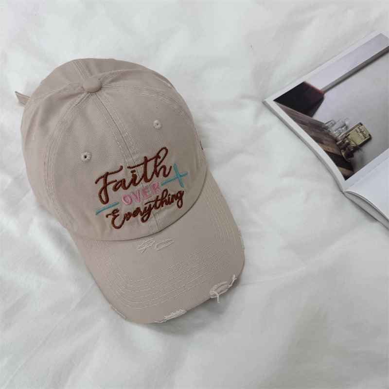 Women's Distressed Embroidered Baseball Cap Stornfield