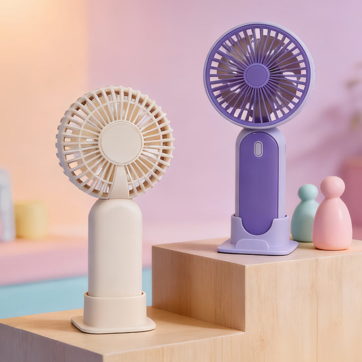 Women Portable USB Hand Fan with Flexible Stand Stornfield