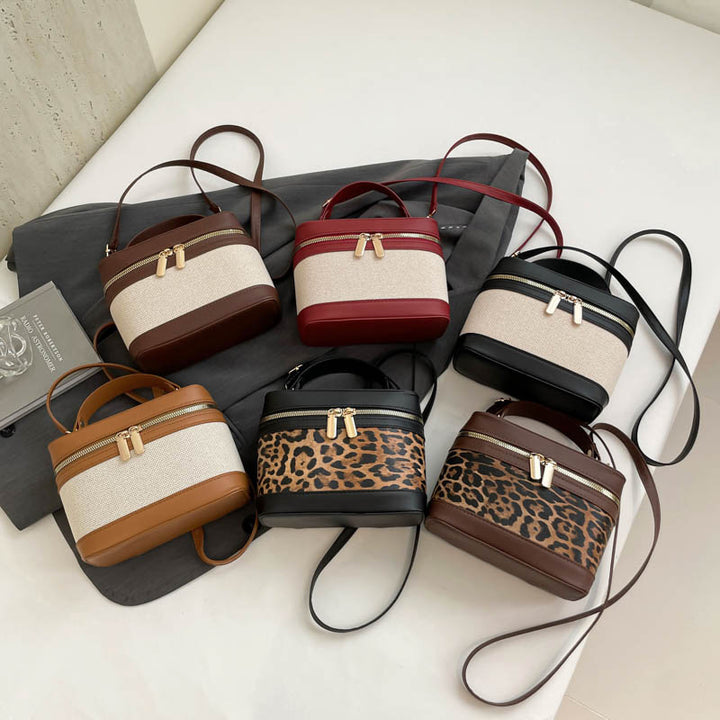WoChic Leather and Fabric Crossbody Bag Stornfield