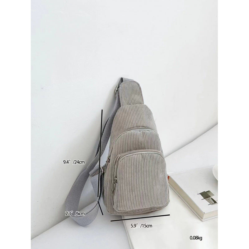 WoMulti-Compartment Corduroy Sling Bag Stornfield