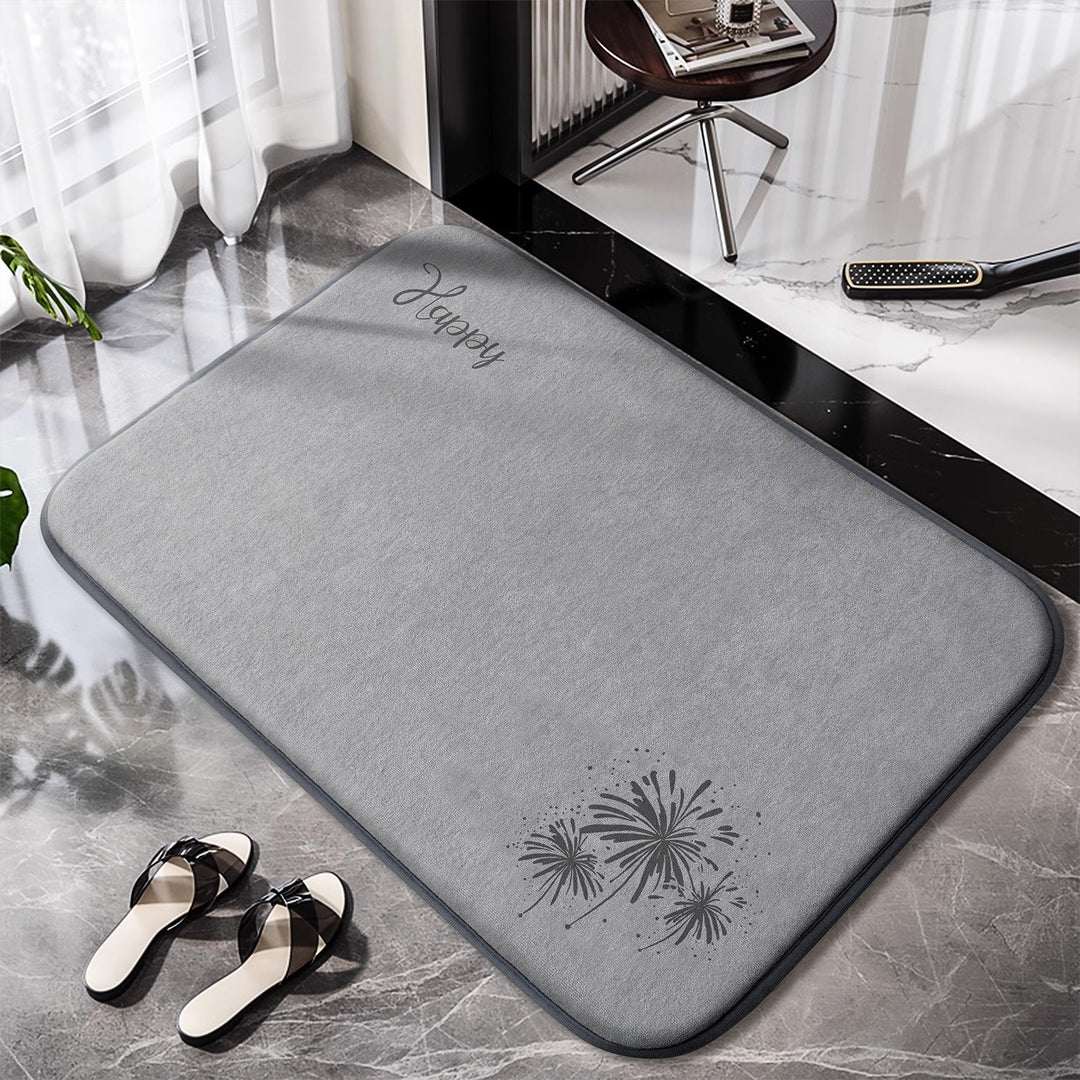 Non-slip bathroom rug with charming design Stornfield