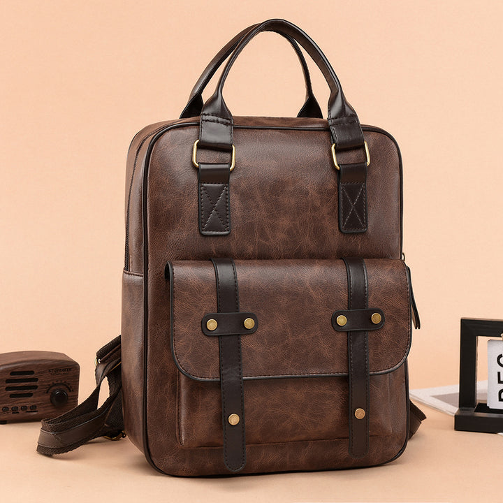 Vintage Leather Multi-Functional Backpack Stornfield