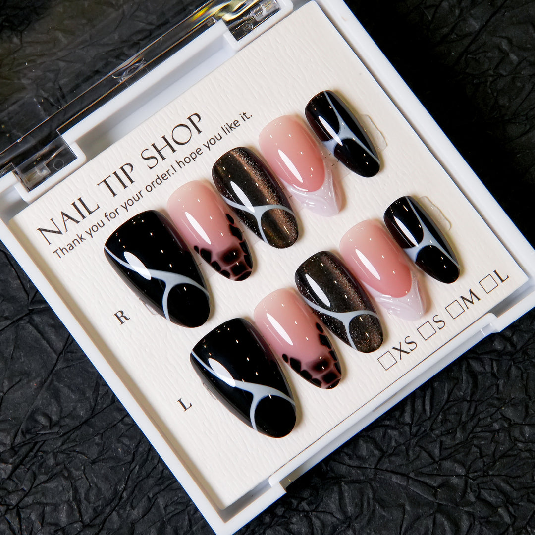 Artistic Stiletto Press-On Nail Art