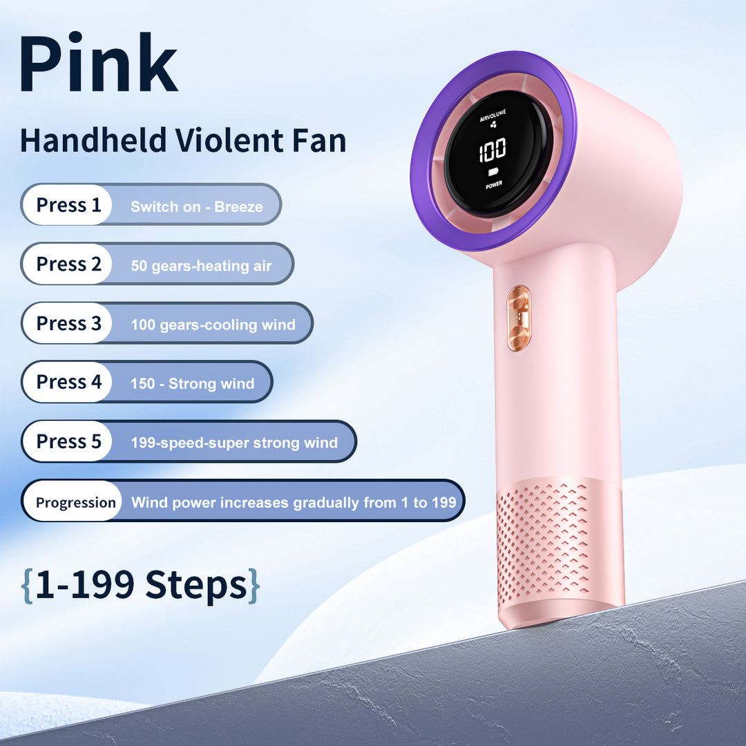 Unisex Smart Touchscreen Handheld Wind Control Fan Stornfield