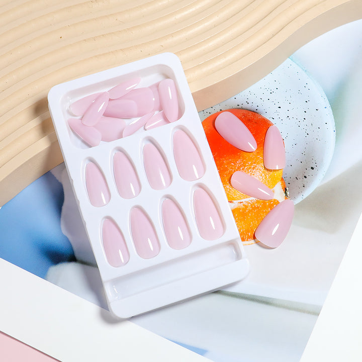 Press-On Nail Kit with Almond Shape and Natural Finish Stornfield