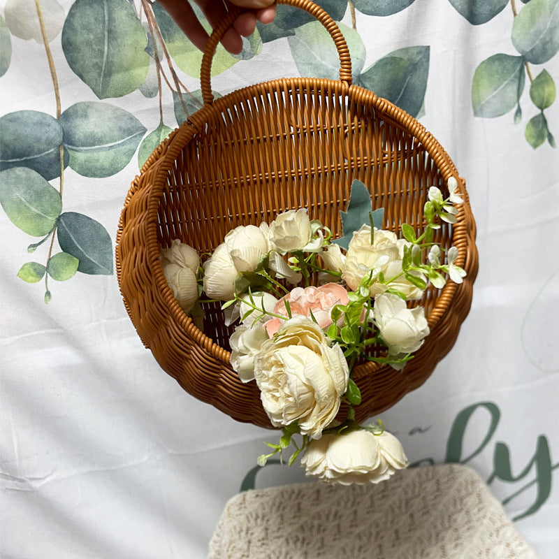 Women Handmade Woven Basket with Handle Stornfield