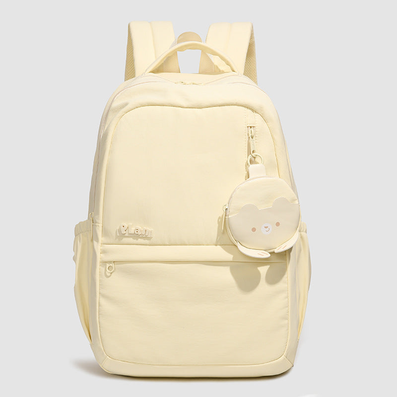 Versatile Daily Backpack with Cute Plush Keychain Stornfield