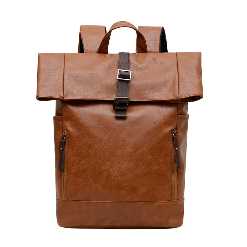 Vintage Leather Rolltop Backpack Stornfield