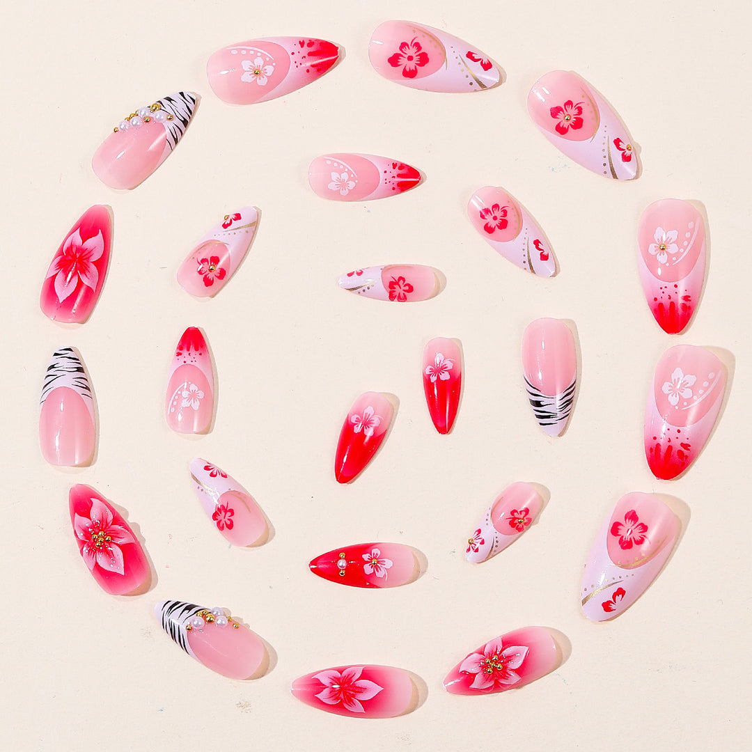 Exotic Floral 3D Stiletto Nail Art Stornfield