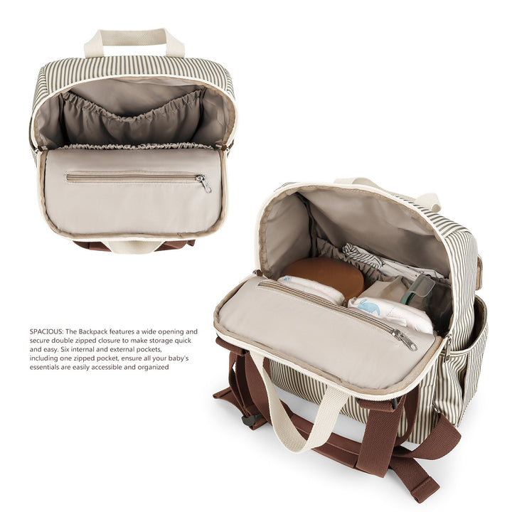 Multifunctional diaper backpack with integrated changing mat Stornfield