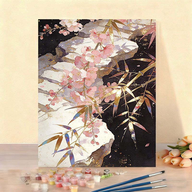 Elegant Floral Paint by Numbers Canvas Art Kit Stornfield
