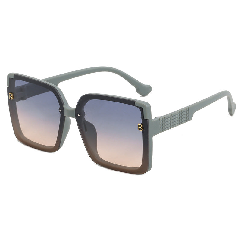 Women's fashionable square sunglasses with textured temple design Stornfield