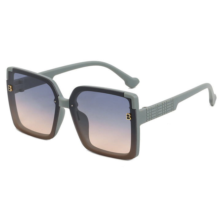 Women's fashionable square sunglasses with textured temple design Stornfield