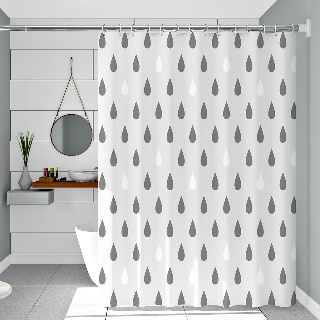 Modern Raindrop Pattern Shower Curtain Stornfield