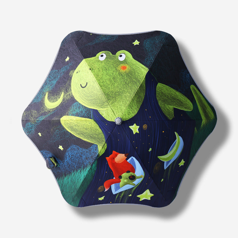 Ladies children's friendly folding umbrella with dinosaur design Stornfield