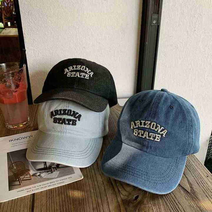 Unisex Vintage-Inspired Embroidered Denim Cap Stornfield
