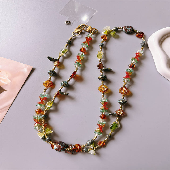 Floral Beaded Charm Keychain Stornfield