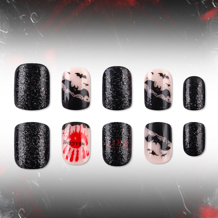 Halloween-Themed Press-On Nail Art Stornfield 1787542716