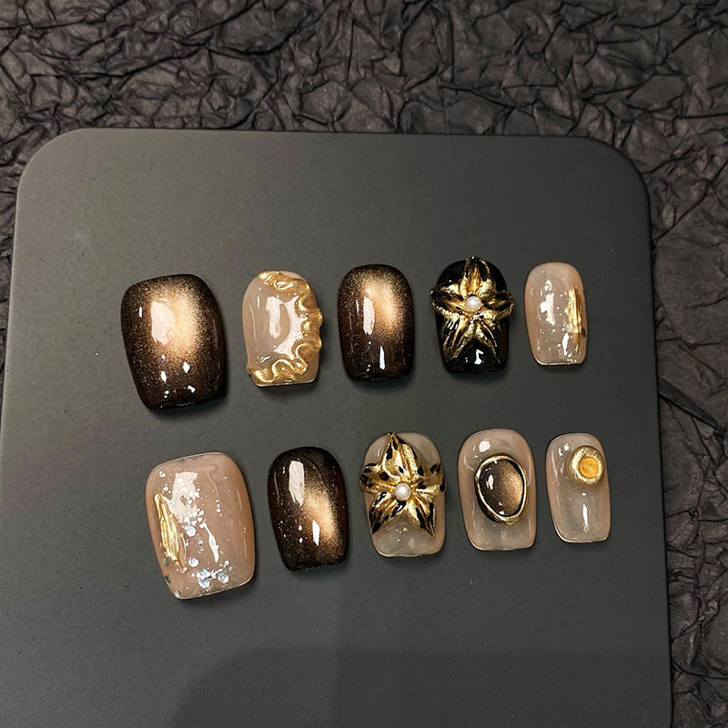 Luxurious Decorative Press-On Nail Tips