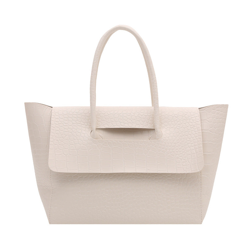 WoCrocodile Textured Structured Handbag Stornfield