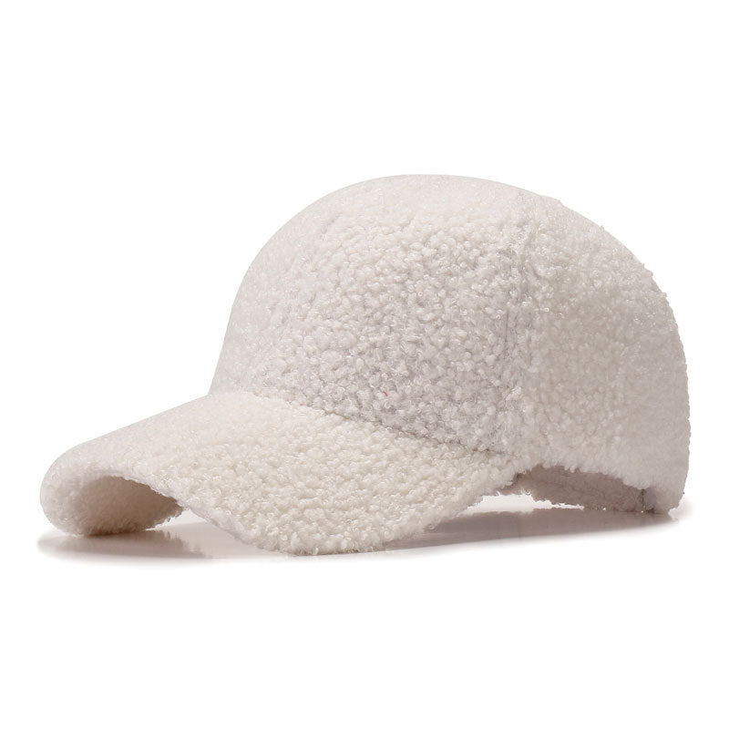 Sherpa Teddy Faux-Shearling Baseball Cap with Curved Brim and Adjustable Back Strap Stornfield