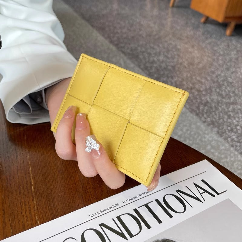Woven Leather Card Holder Stornfield