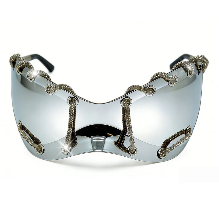Women extravagant sunglasses with unique chain design Stornfield