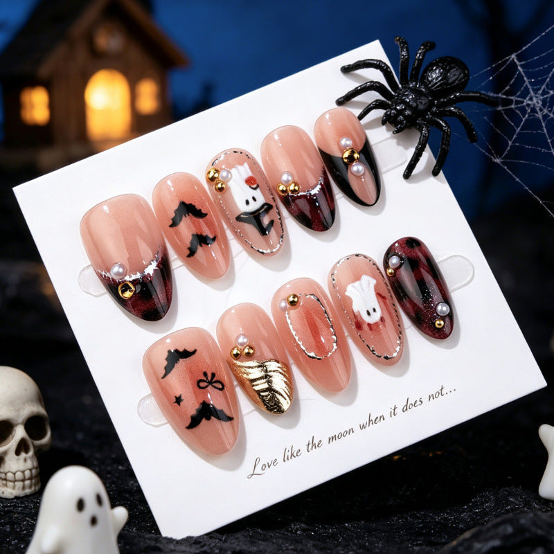 Halloween-Themed Gothic Press-On Nail Set