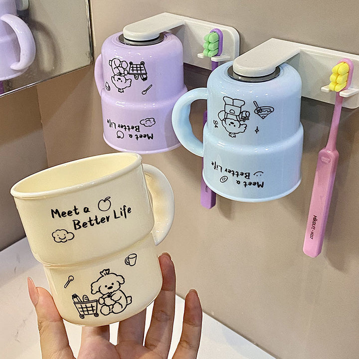 Wall-mounted cup holder with creative and playful design Stornfield