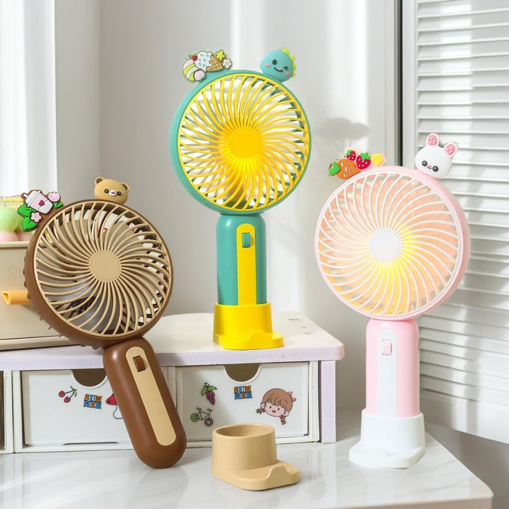 Women's Portable Hand Fan with Playful Animal Design Stornfield