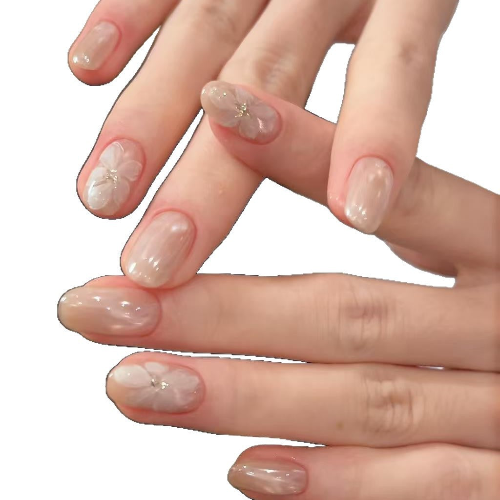 Artistic Floral Press-On Nail Enhancements