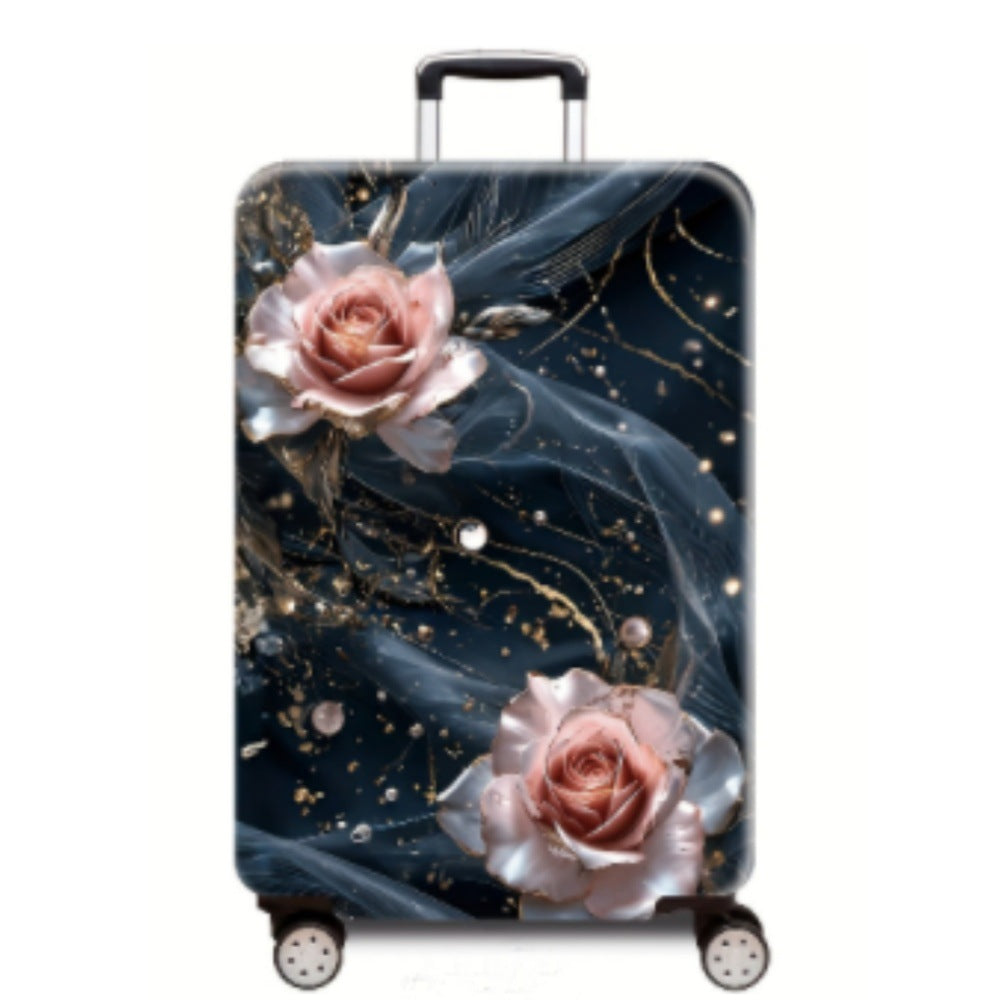 Women's hard-shell travel suitcase with elegant lotus design Stornfield