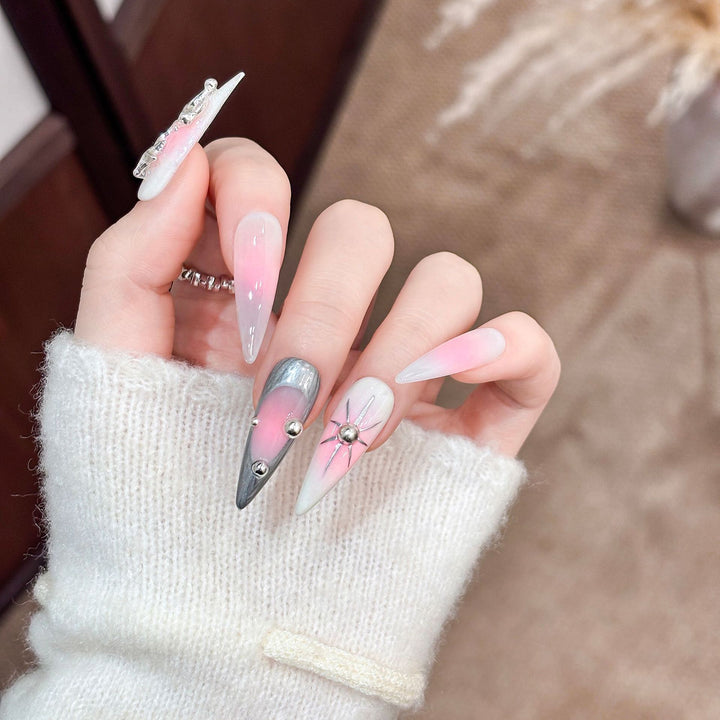 Glamorous Stiletto Press-On Nail Art Set