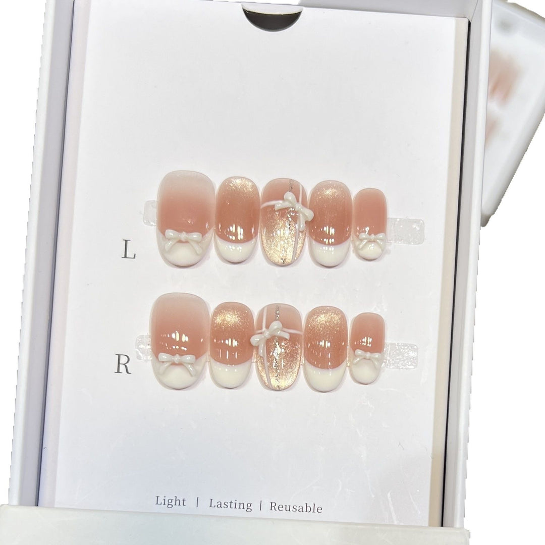 Elegant Reusable Press-On Nail Set Stornfield