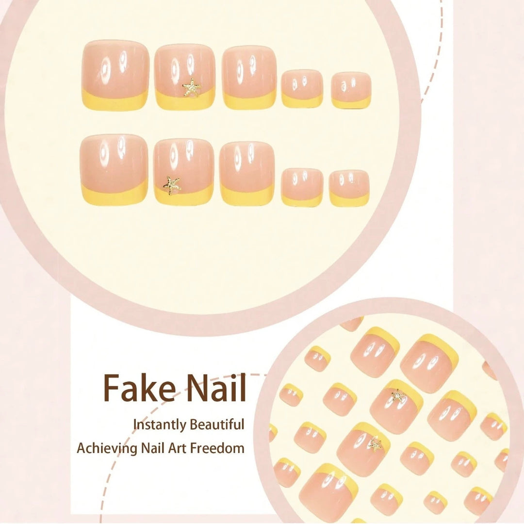 Acrylic nail set with elegant French manicure and delicate accents Stornfield