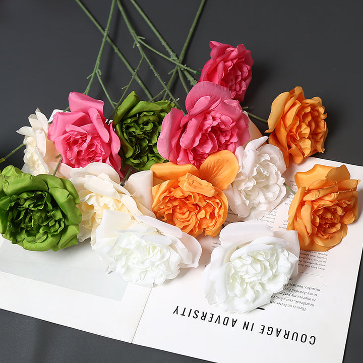 Elegant Faux Peony Stem for Home Decor Display