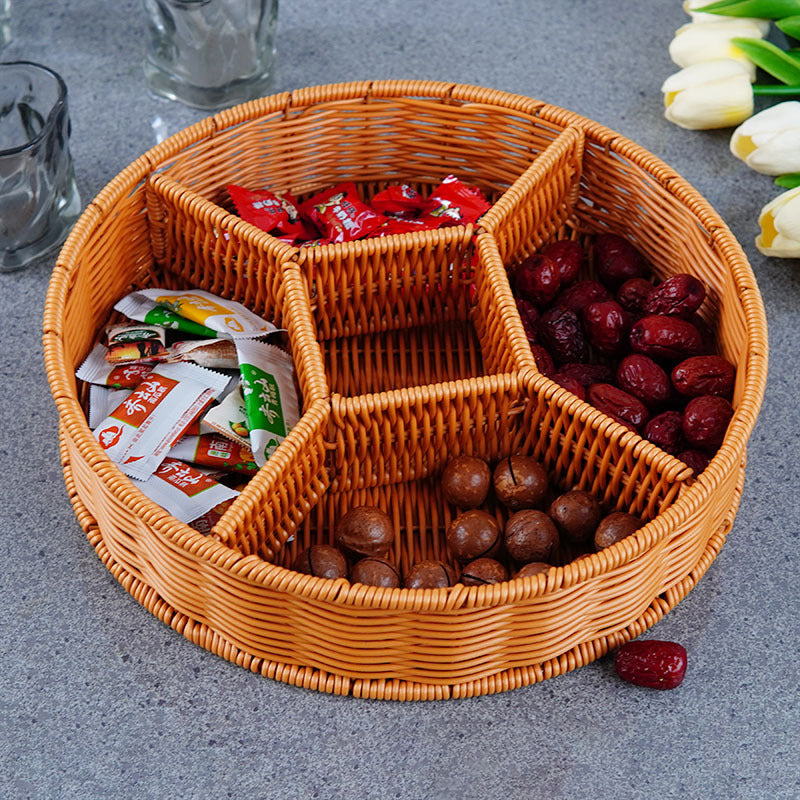 Ladies Elegant Round Storage Basket with Clear Lid Stornfield