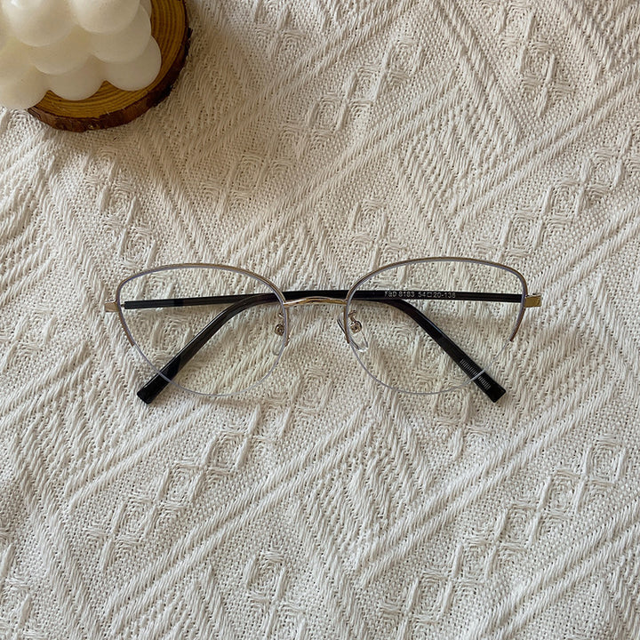 Fashionable Cat-Eye Sunglasses with Fine Metal Frame Stornfield